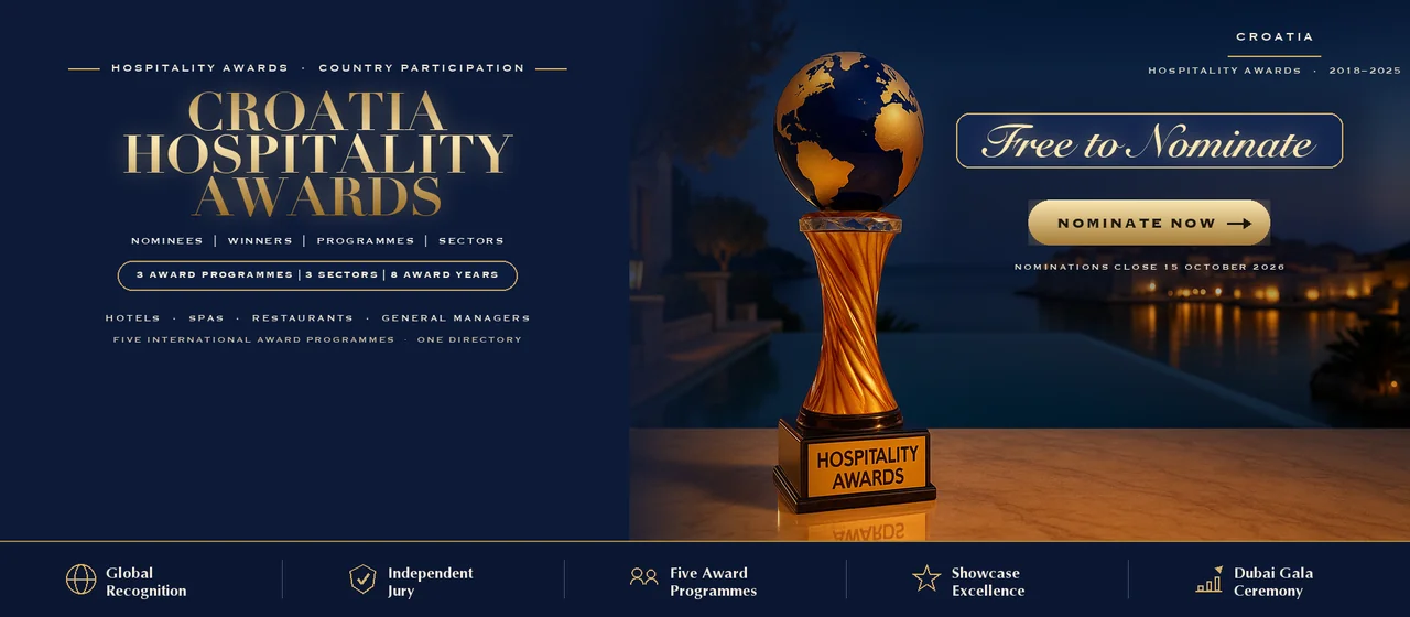 Hospitality Awards — Croatia: free to nominate across five international award programmes