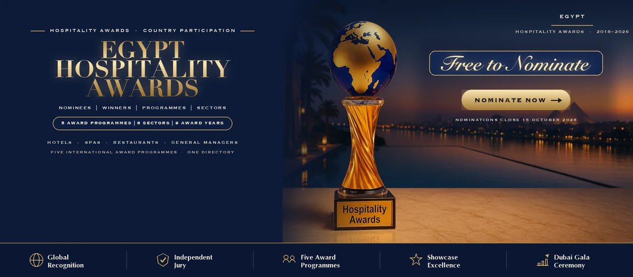 Hospitality Awards — Egypt: free to nominate across five international award programmes