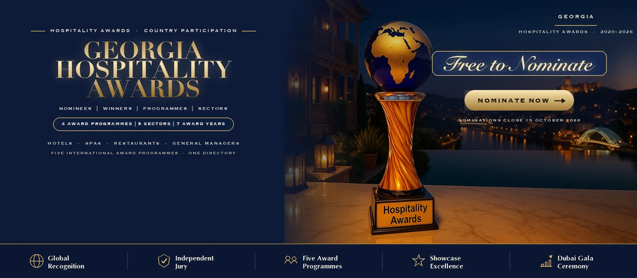 Hospitality Awards — Georgia: free to nominate across five international award programmes