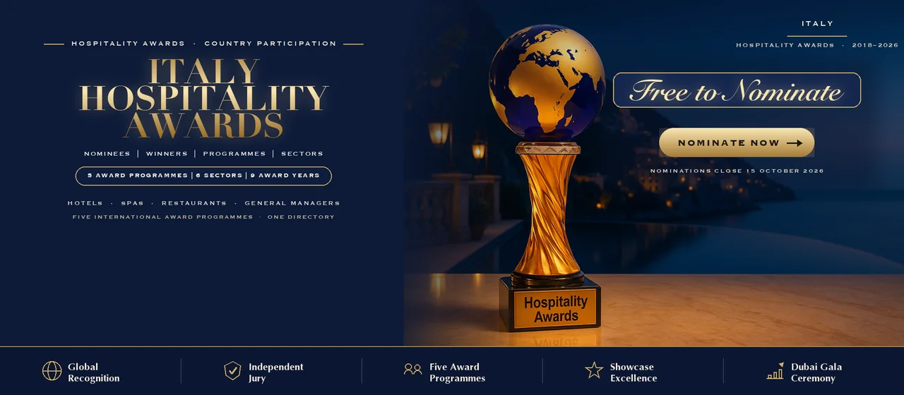 Hospitality Awards — Italy: free to nominate across five international award programmes