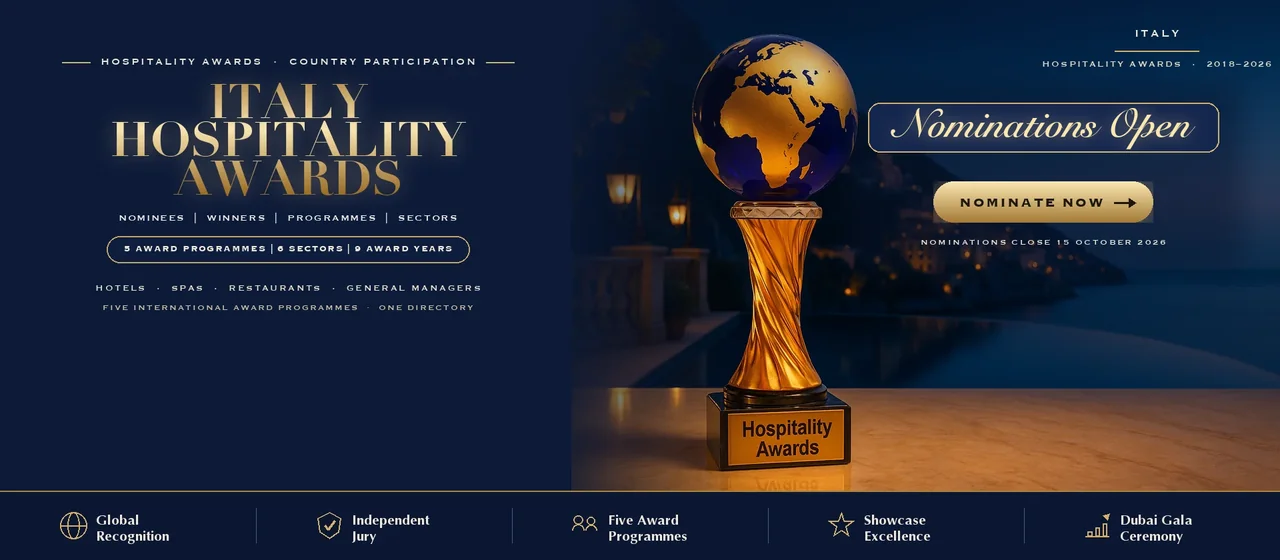 Hospitality Awards — Italy: nominate now across five international award programmes
