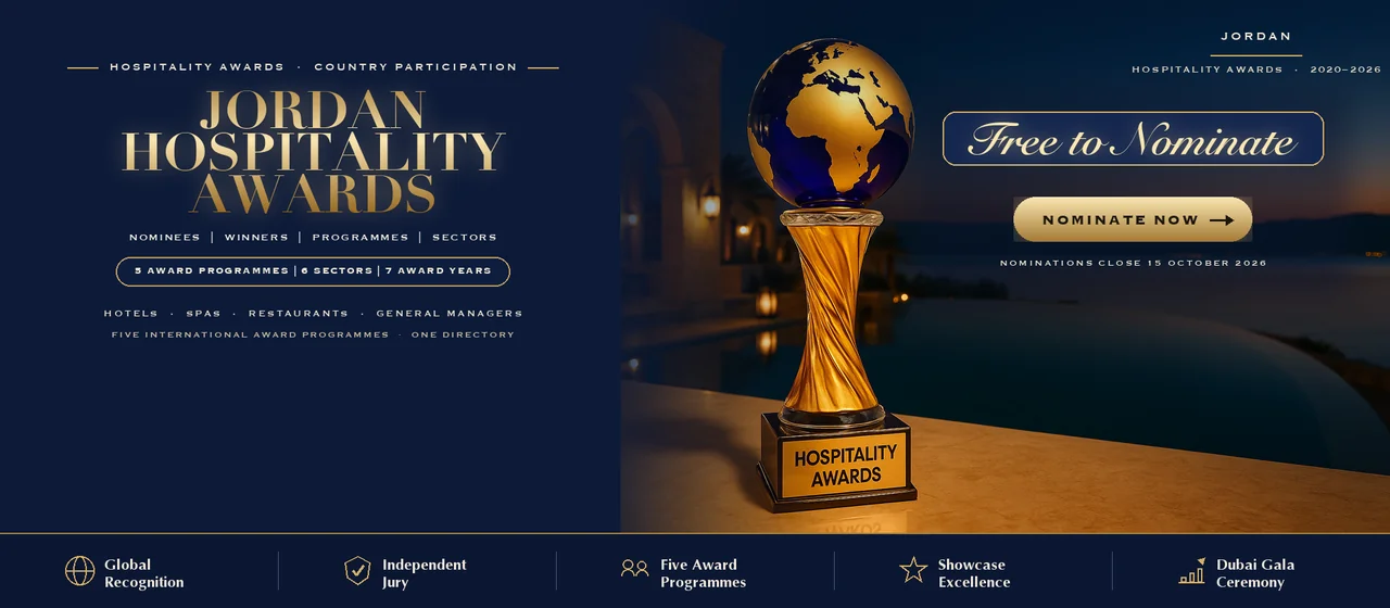 Hospitality Awards — Jordan: free to nominate across five international award programmes