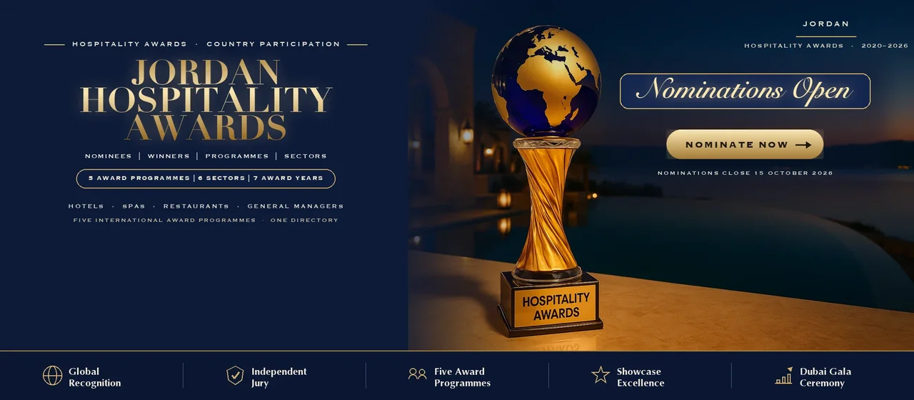 Hospitality Awards — Jordan: nominate now across five international award programmes
