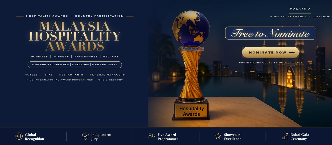 Hospitality Awards — Malaysia: free to nominate across five international award programmes