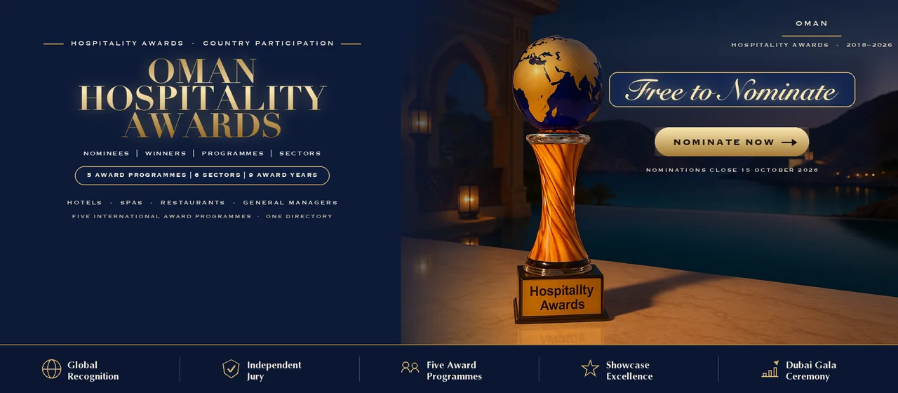 Hospitality Awards — Oman: free to nominate across five international award programmes