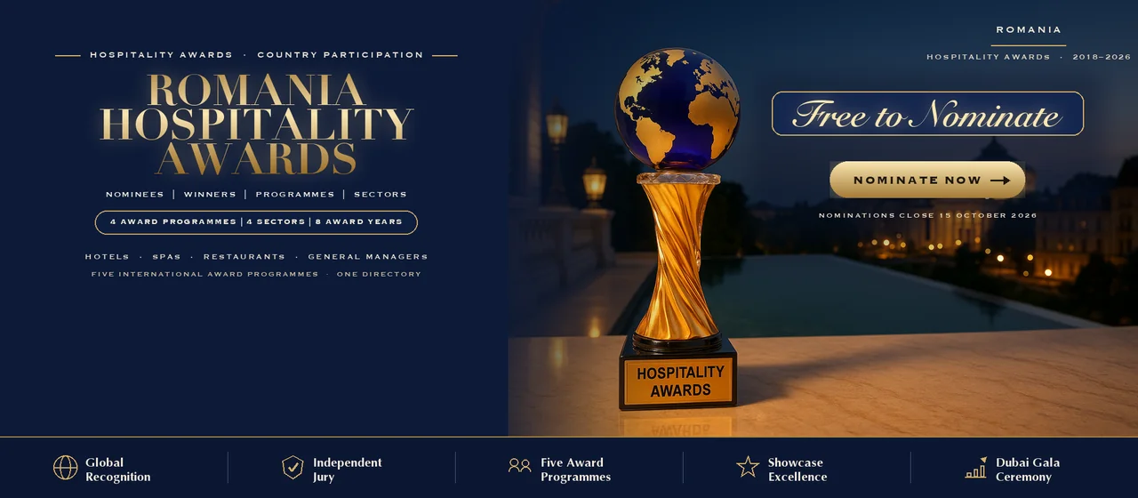 Hospitality Awards — Romania: free to nominate across five international award programmes