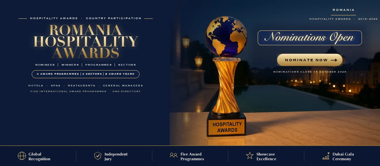 Hospitality Awards — Romania: nominate now across five international award programmes