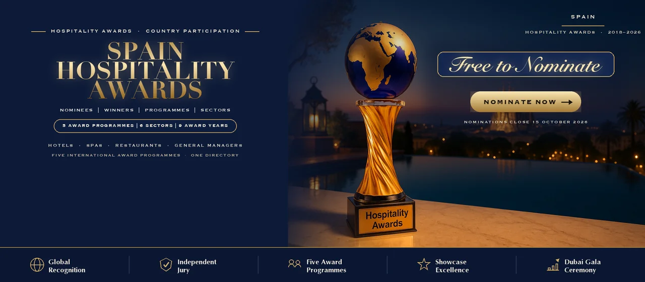 Hospitality Awards — Spain: free to nominate across five international award programmes