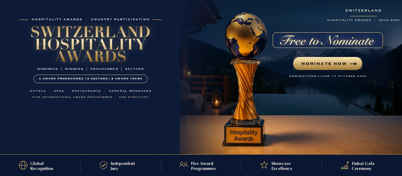 Hospitality Awards — Switzerland: free to nominate across five international award programmes