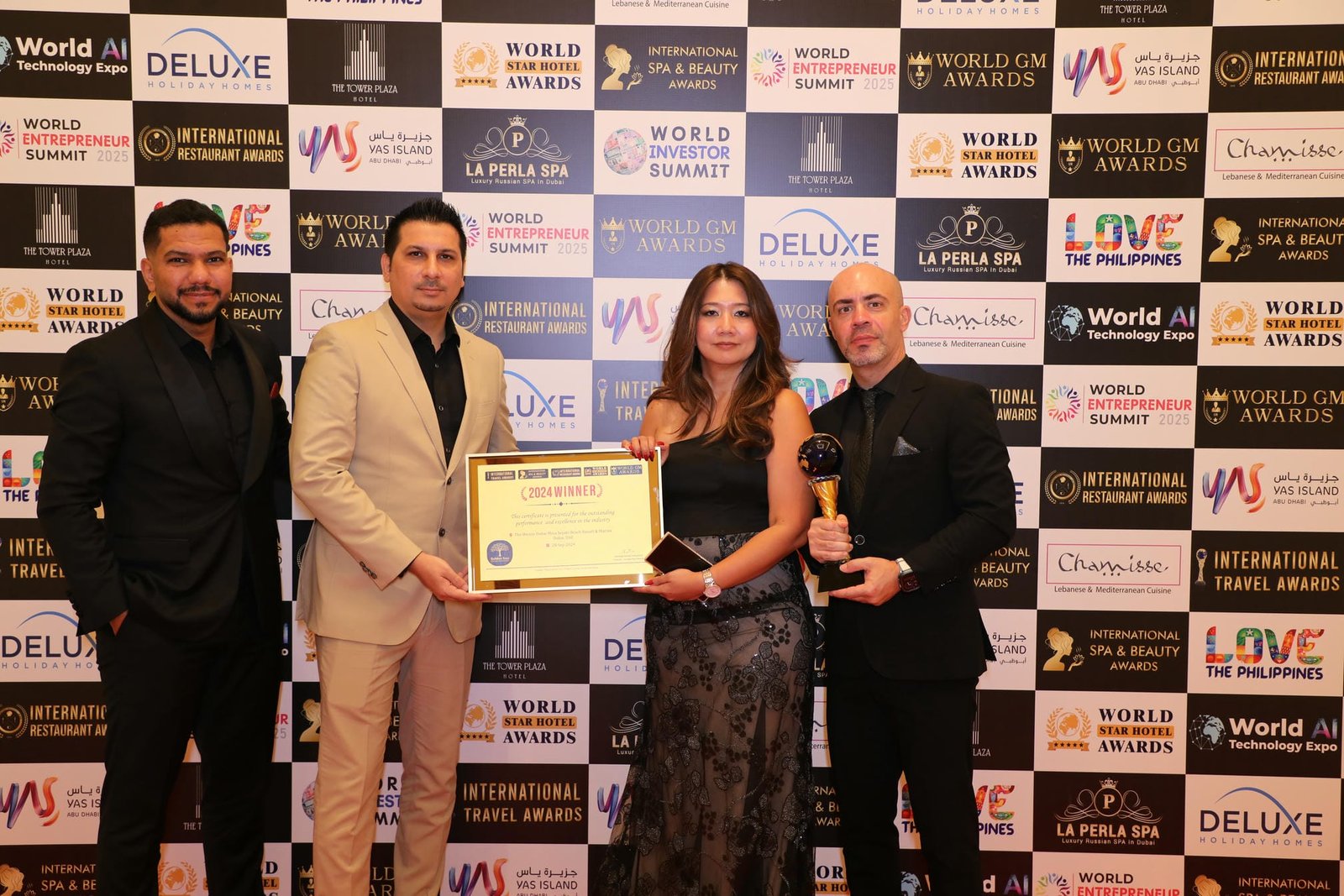 Guests at a Hospitality Awards gala dinner reception
