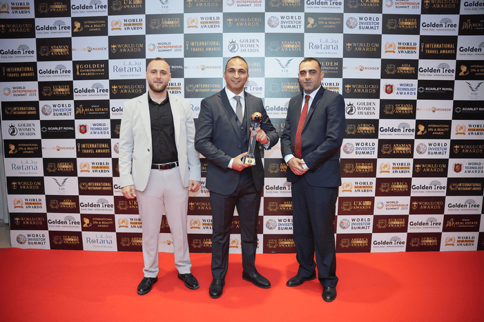 Aircraft cabin interior or gala trophy presentation photo