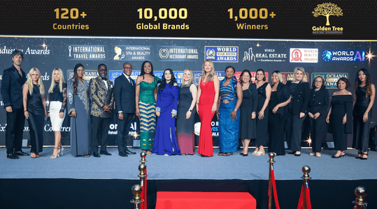 Luxury hotel exterior or gala trophy presentation photo