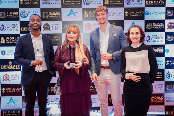 Travel award gala trophy presentation or airport/resort travel photography